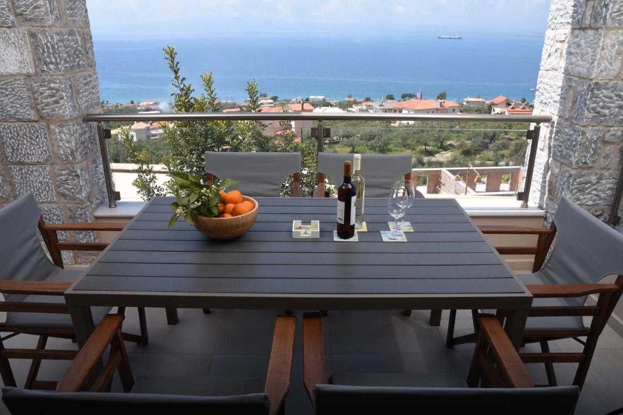 Villa Dafni - Infinite Sea Vistas With Private Pool Kalamata Exterior photo